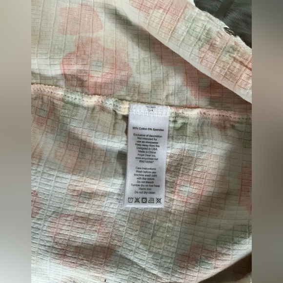 Angel Dear tie Front Orange Poppy Cotton Wrap Coverall,  MSRP $49, 3-6 mo - Picture 5 of 5